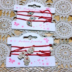 Hamsa Hand and Evil Eye Anklets / Bracelets